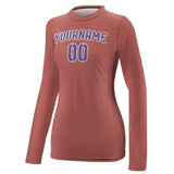 Custom Copper Rose Light Purple Women's Long-Sleeve Shirt