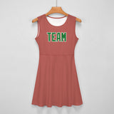 Custom Copper Rose Emerald Green Cheerleader Dress