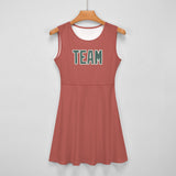 Custom Copper Rose Blue Green Cheerleader Dress