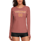 Custom Copper Rose Orange Women's Long-Sleeve Shirt
