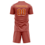 Custom Copper Rose Orange Soccer Jersey