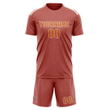 Custom Copper Rose Orange Soccer Jersey