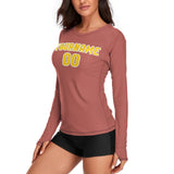 Custom Copper Rose Gold Women's Long-Sleeve Shirt