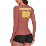 Custom Copper Rose Gold Women's Long-Sleeve Shirt
