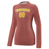 Custom Copper Rose Gold Women's Long-Sleeve Shirt