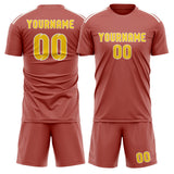 Custom Copper Rose Gold Soccer Jersey
