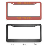 Custom Copper Rose Yellow License Plate Frame