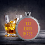 Custom Copper Rose Yellow Hip Flask