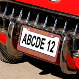 Custom Copper Rose Yellow License Plate Frame