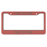 Custom Copper Rose Dark Grey License Plate Frame