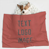 Custom Copper Rose Dark Grey Pet Blanket