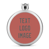 Custom Copper Rose Dark Grey Hip Flask