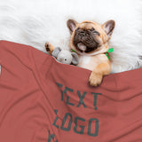 Custom Copper Rose Dark Grey Pet Blanket