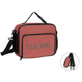 Custom Copper Rose Dark Grey Lunch Bag