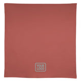 Custom Copper Rose Dark Grey Square Table Cloth