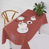 Custom Copper Rose Dark Grey Square Table Cloth