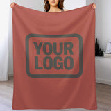 Custom Copper Rose Dark Grey Blanket