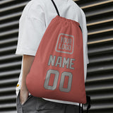 Custom Copper Rose Gray Drawstring Bag