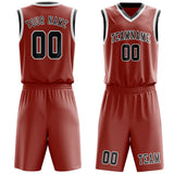 Custom Copper Rose Dark Grey Basketball Set