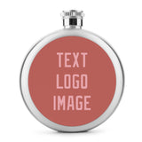 Custom Copper Rose Light Pink Hip Flask