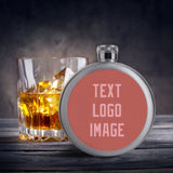 Custom Copper Rose Light Pink Hip Flask