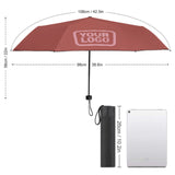 Custom Copper Rose Light Pink Automatic Umbrella