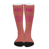 Custom Copper Rose Pink Knee-High Sock