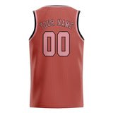 Custom Copper Rose & Light Pink Colors Design Sports Basketball Jersey
