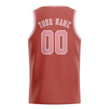 Custom Copper Rose & Light Pink Colors Design Sports Basketball Jersey