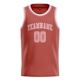Custom Copper Rose & Light Pink Colors Design Sports Basketball Jersey