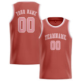 Custom Copper Rose & Light Pink Colors Design Sports Basketball Jersey