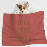 Custom Copper Rose Khaki Pet Blanket