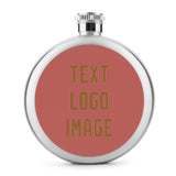 Custom Copper Rose Khaki Hip Flask