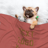 Custom Copper Rose Khaki Pet Blanket