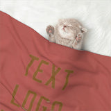 Custom Copper Rose Khaki Pet Blanket