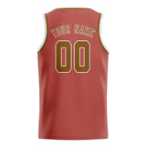 Custom Copper Rose & Khaki Colors Design Sports Basketball Jersey