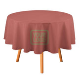 Custom Copper Rose Light Khaki Round Table Cloth