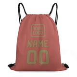 Custom Copper Rose Light Khaki Drawstring Bag