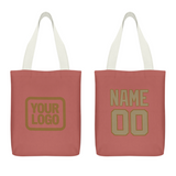 Custom Copper Rose Light Khaki Canvas Tote Bag