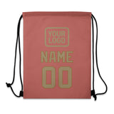Custom Copper Rose Light Khaki Drawstring Bag