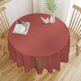 Custom Copper Rose Light Khaki Round Table Cloth
