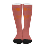 Custom Copper Rose Orange Knee-High Sock