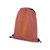 Custom Copper Rose Orange Drawstring Bag