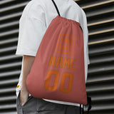 Custom Copper Rose Orange Drawstring Bag
