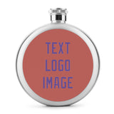 Custom Copper Rose Light Purple Hip Flask