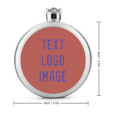 Custom Copper Rose Light Purple Hip Flask