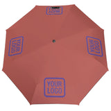 Custom Copper Rose Light Purple Automatic Umbrella