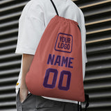 Custom Copper Rose Purple Drawstring Bag