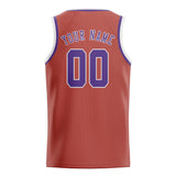 Custom Copper Rose & Light Purple Colors Design Sports Basketball Jersey