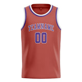 Custom Copper Rose & Light Purple Colors Design Sports Basketball Jersey